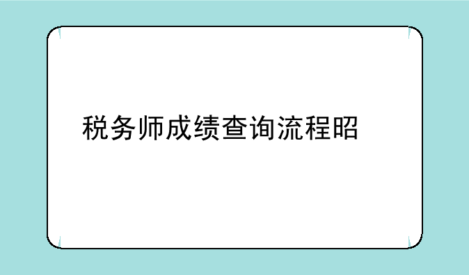 税务师成绩查询流程是什么