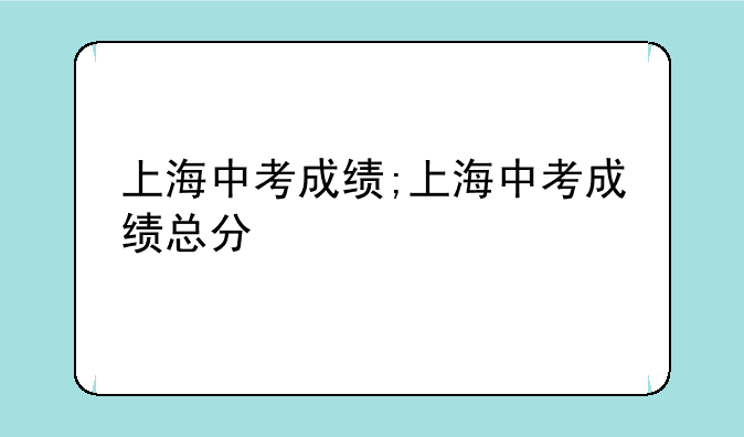 上海中考成绩;上海中考成绩总分